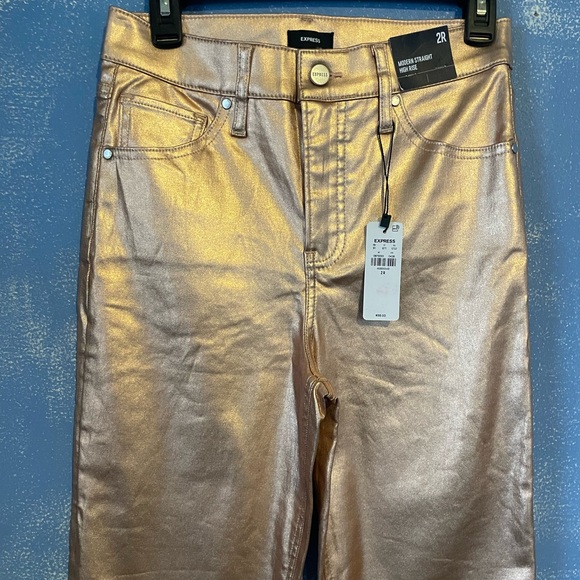 Express modern straight high rise pants NWT